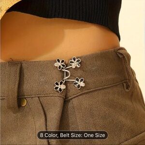 Detachable Floral Buckle Waist Tighteners